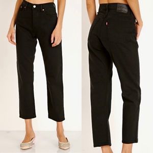 Levi's Premium Wedgie Straight Leg 90's High
Waist Rise Jeans Black Size W25 L26